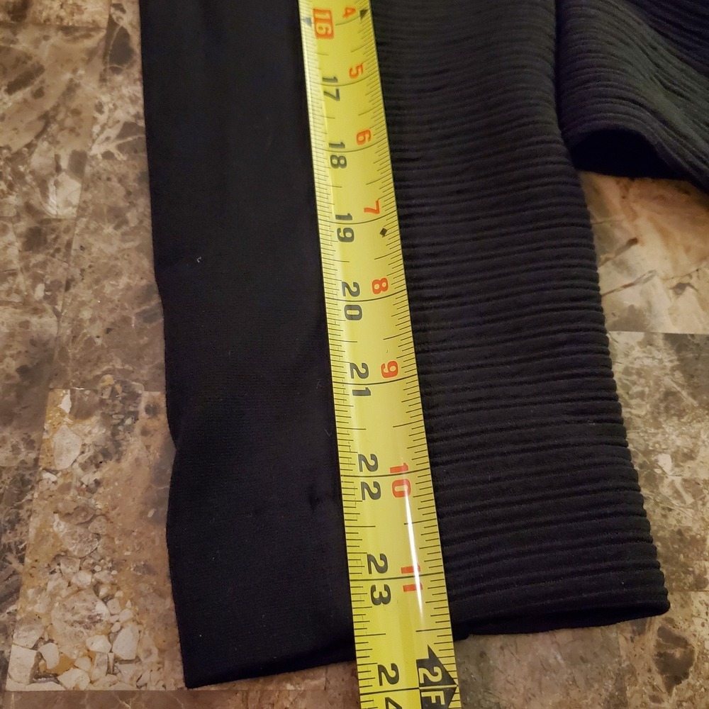 Chico's sz 2 Black open front Utility Jacket Gold Zippers‎ Elevated Basic Office - Picture 10 of 13